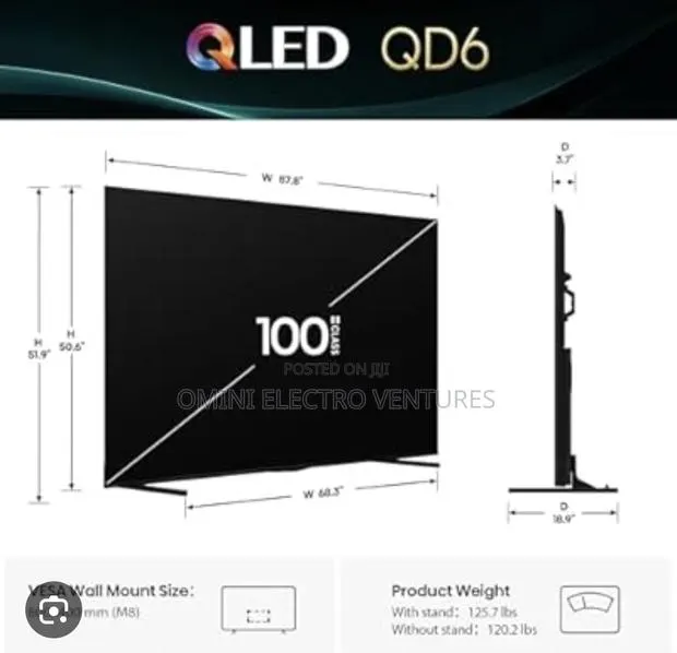 Brand New Hisence 100” Qled Uhd Smart Tv · Photo 1