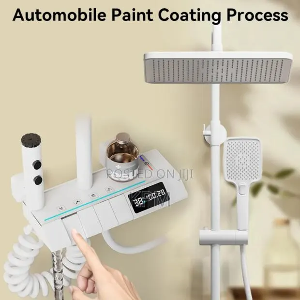 4 in 1 Digital Led Light Grey Piano Pressure Shower · Photo 1