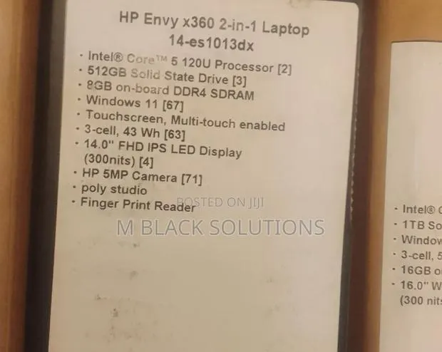 New Laptop HP Envy 14 8GB Intel Core Ultra 5 SSD 512GB · Photo 1