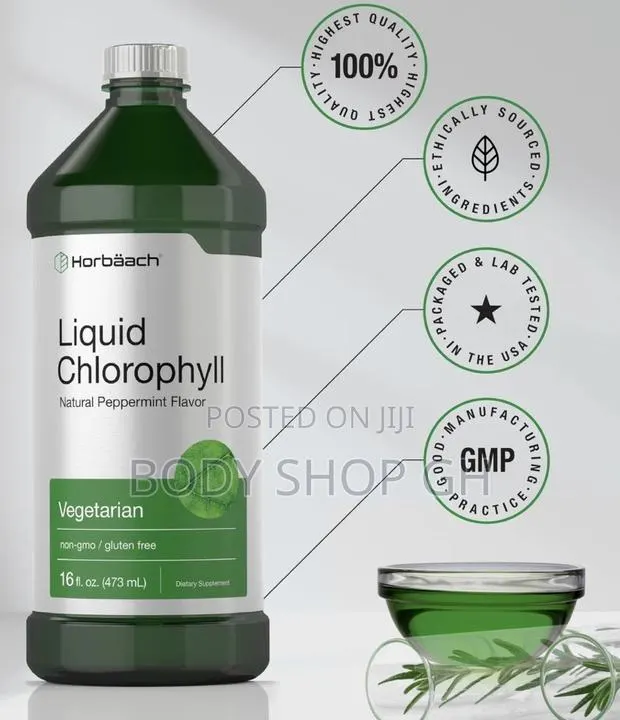 Horbäach Chlorophyll Liquid Drops | 100mg | 473ml - Internal Deodorant · Photo 1