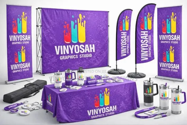 Backdrop With Branding ,Feather Banner Dtand With Branding and So On · Photo 1