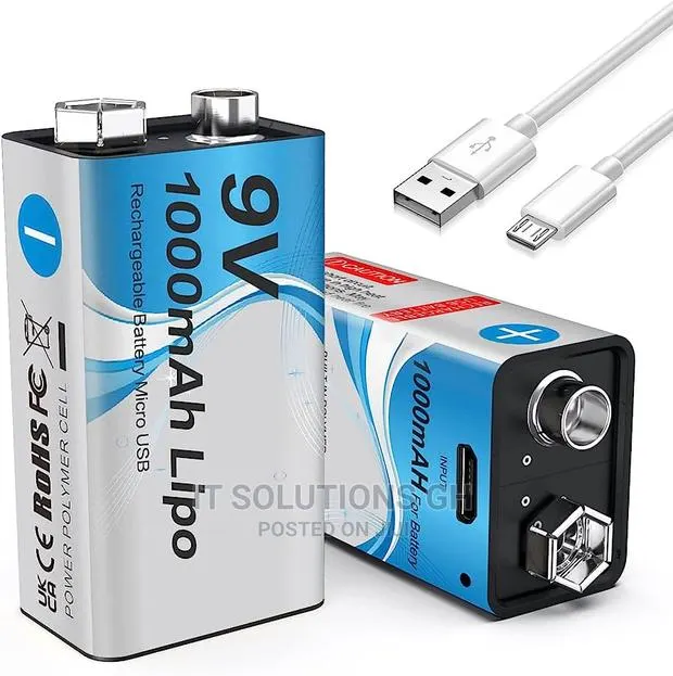 9V Rechargeable Battery 1000mah / Lithium Battery · Photo 1