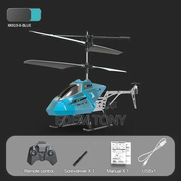 XK919 Alloy 3-Channel RC Helicopter - In Blue · Photo 2