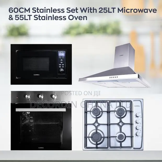 60cm Stainless Steel Set With 55L Manual Oven · Photo 1