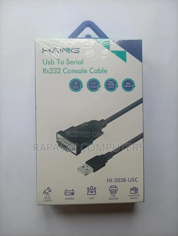 Haing USB 2.0 Male to Db9 Male Rs232 Cable 1.5m Hi-2038(console Cable) · Photo 1