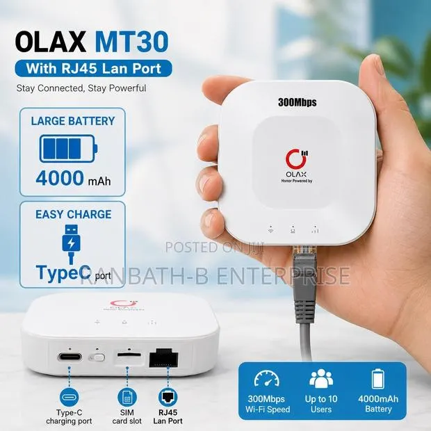 OLAX MT30 300Mbps Wireless Router With RJ45 LAN Connectivity · Photo 1