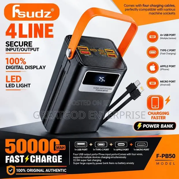Fsudz F-Pb50 50000mAh Fast Charging Power Bank · Photo 1