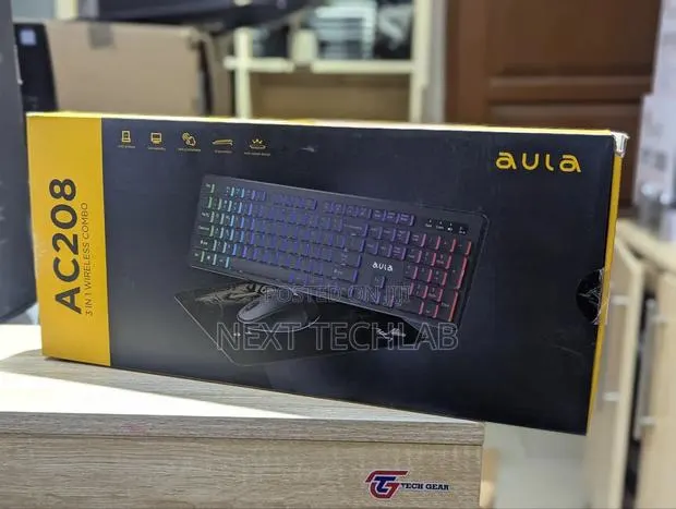 Aula Wireless Keyboard and Mouse Combo, RGB · Photo 1