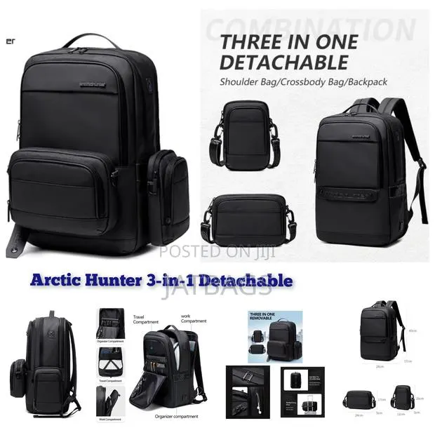 3-in-1 Laptop Backpack Shoulder Crossbody (Free Delivery) · Photo 1