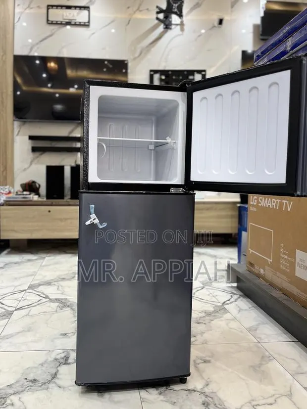 Order Authentic Nasco 112l Double Door Fridge(Nasd2-13fl)Dark Gray · Photo 1