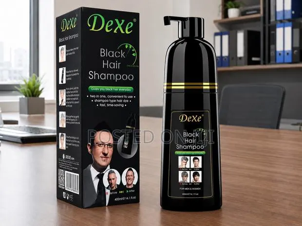 Dexe Black Hair Dye Shampoo Super Long Lasting. · Photo 1