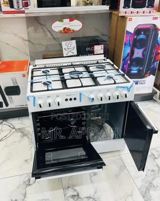 Buy Durable Mediatech 60x90cm Glass Lid 5 Burner W/Oven Grill. · Photo 1