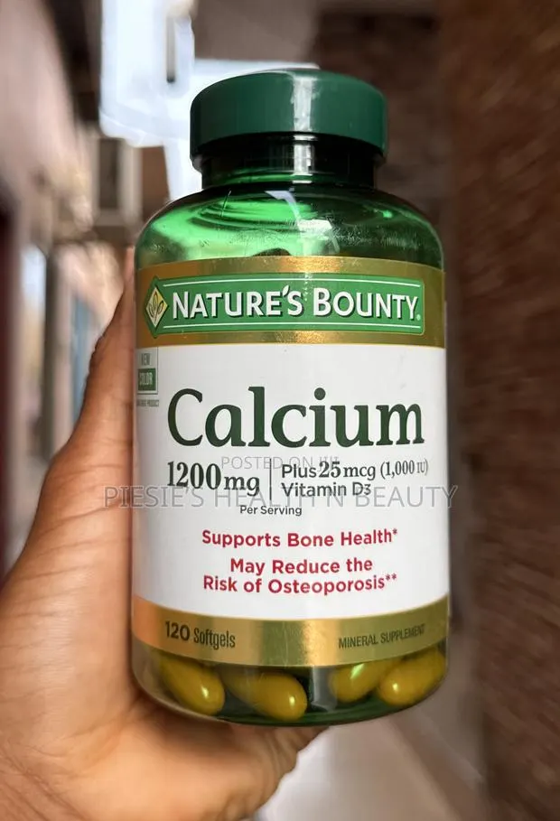 Nature's Bounty Calcium 1200mg + Vitamin D3,Bone Health Softgels,120s · Photo 1