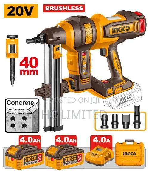 Ingco Cordless Concrete Nailer - Ccnli9008 · Photo 1