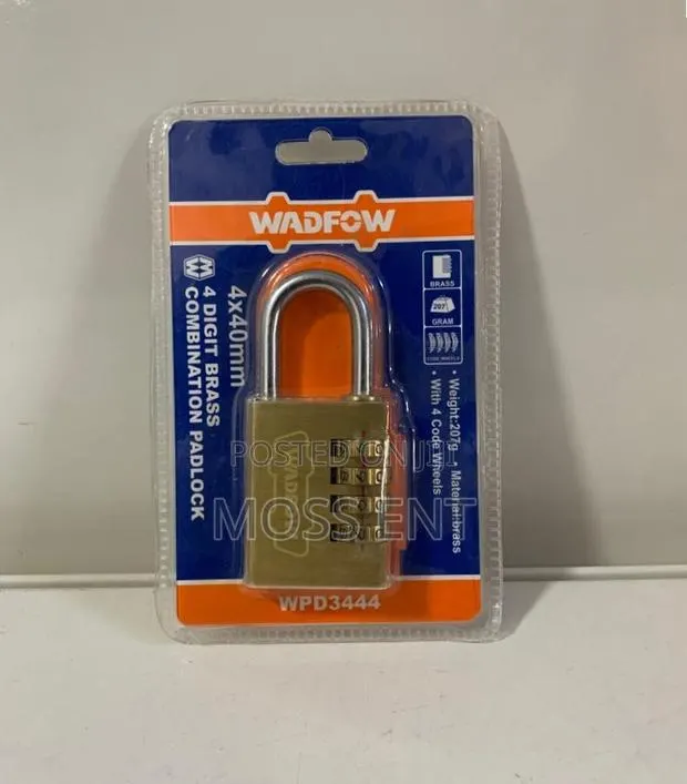 4 Digit Brass Combination Padlock - Wpd3444 · Photo 1