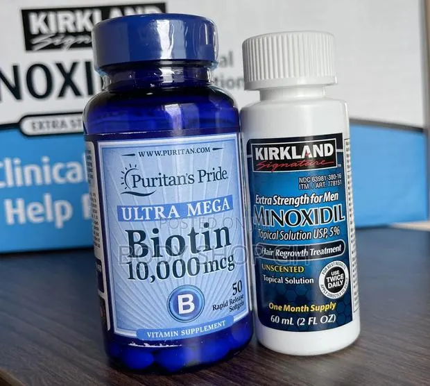 Hair Regrwoth Pack - Undiluted Kirkland Minoxidil + Biotin · Photo 1
