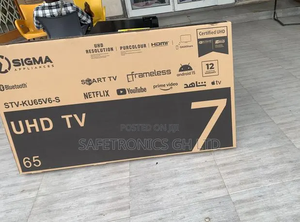 Authentic Sealed Sigma 65 Inch Led Android Frameless Tv · Photo 1