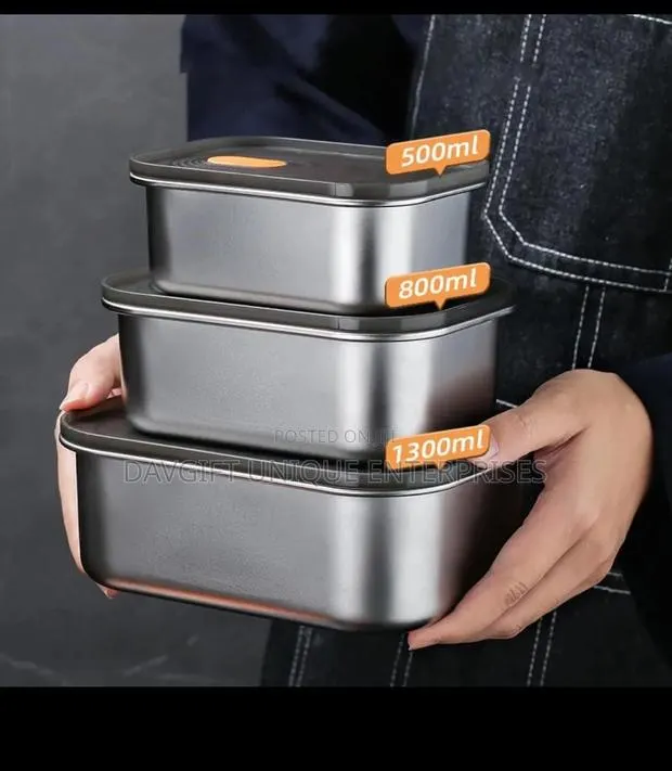 3inq Stainless Bowls With Covers · Photo 1