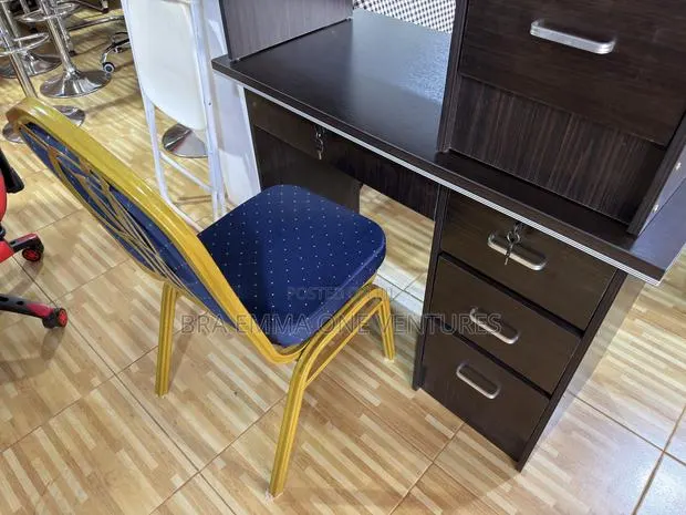 Study Table With Lockable Drawers and a Chair · Photo 1