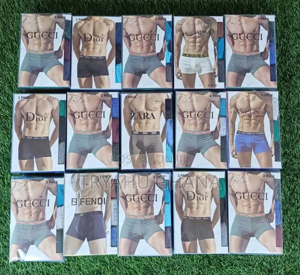 Fast Delivery In Ghana — 100% Cotton Zara, Gucci, Dior Boxers #Tryahu · Photo 1