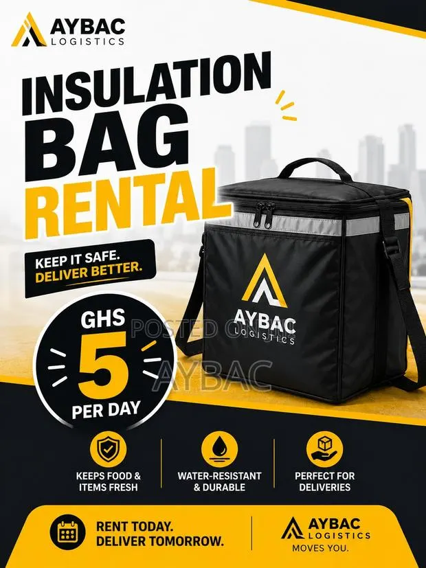 Bicycle Insulated Delivery Bag Rental – Only GHS 5/Hr/Day