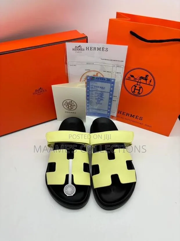 Original Hermes Leather Slippers ( in a Box) Size 37- 42 · Photo 1