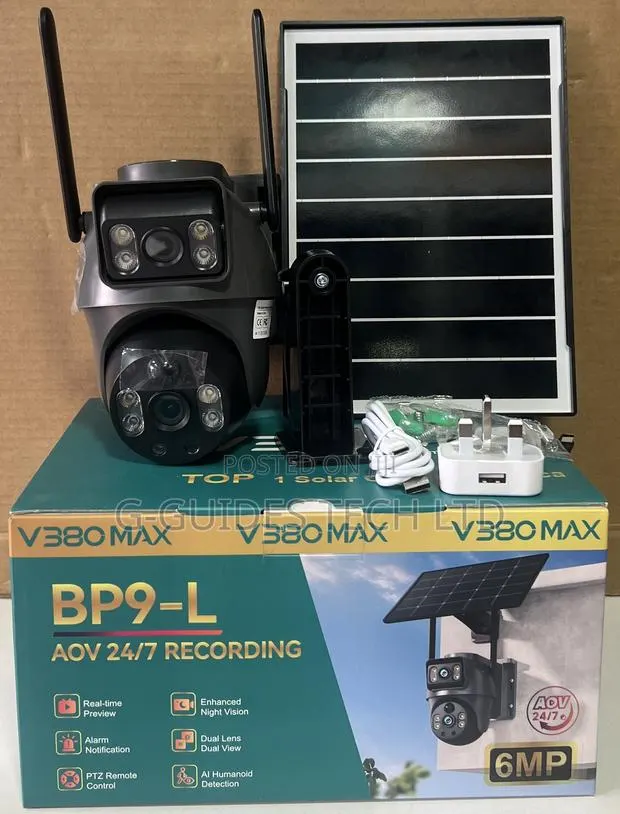 V380 Max BP9-L 6MP Solar-Powered PTZ Dual Lens Security Camera · Photo 1
