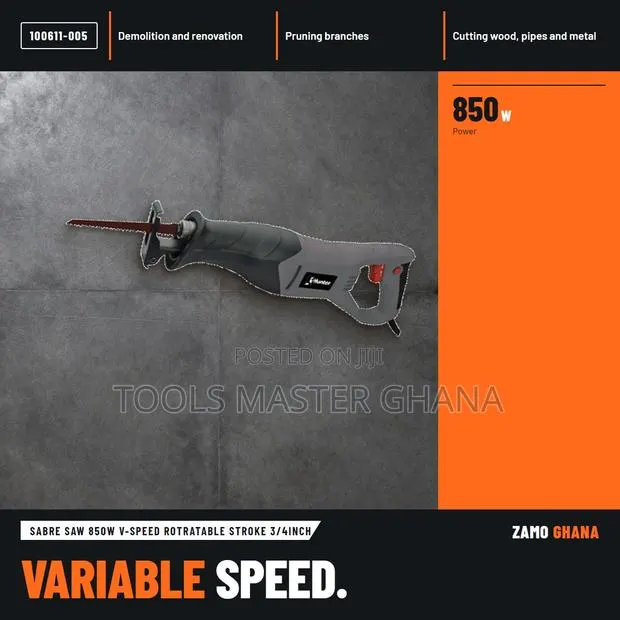 Sabre Saw 850W v-Speed Rotratable Stroke 3/4Inch - 100611-005 · Photo 1