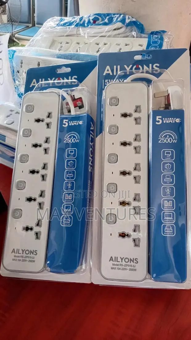 Ailyons 5-Way Power Strip With Individual Switches · Photo 1