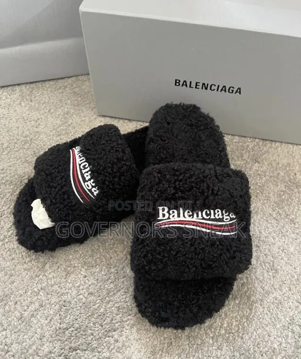 Balenciaga Political Campaign Furry Slides · Photo 1
