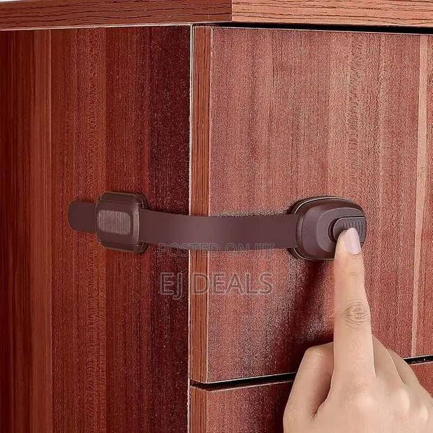 Adjustable Child Cabinet Locks With Strong Adhesive 4 Pieces · Photo 1