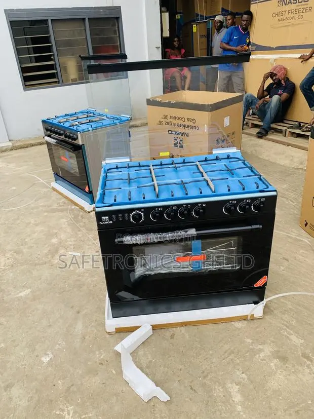 Super Best Nasco 90×60 5 Burner Gas Cooker W/ Grill Black · Photo 1