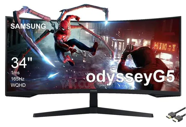 Samsung 34' Odyssey G5 Ultra-wide Gaming Monitor With 1000r · Photo 1