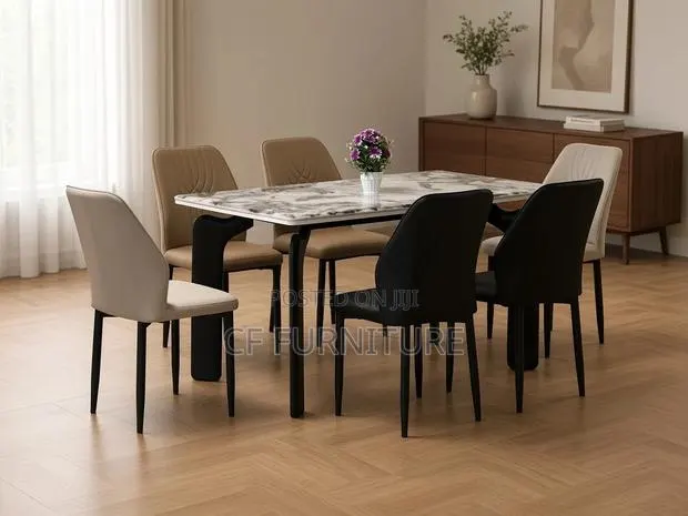 Marble Dining Table Six Chairs · Photo 1