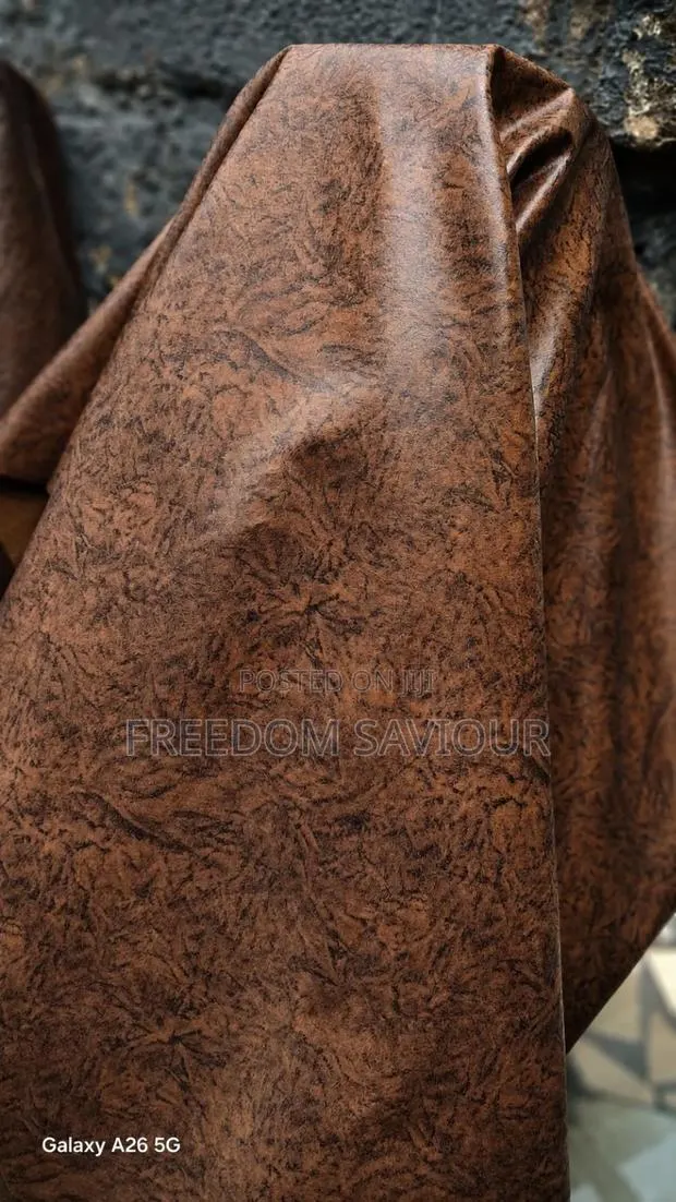 Premium Vintage Leather Upholstery Fabric · Photo 1