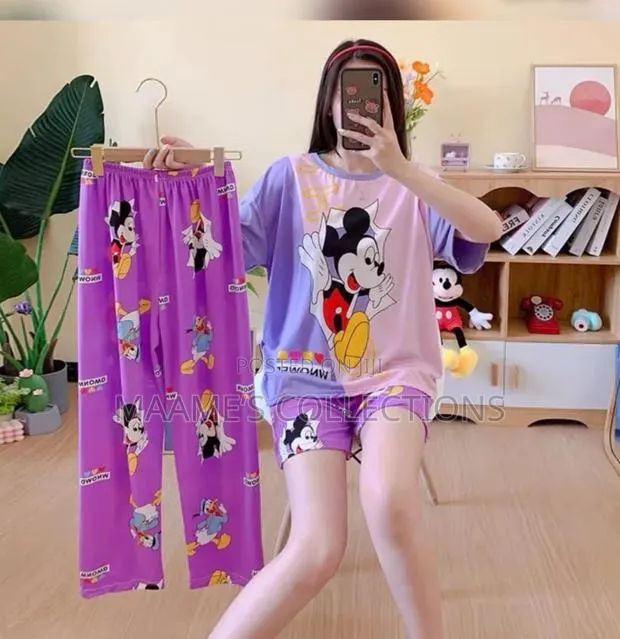 Cartoon Print Women’S Pyjamas / Sleepwear 3-Piece Set · Photo 1