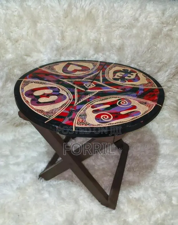 Adinkra Spirit Table, Foldable Table