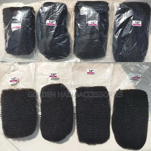 Human Hair Afro Kinky Bulk Available in 10inc, 12inc, 14inc, 16inchs · Photo 1