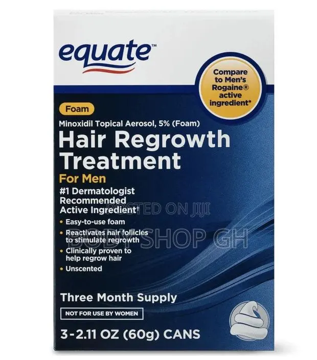 Equate Minoxidil Foam Hair Regrowth Treatment 4 Men- 1bottle · Photo 1