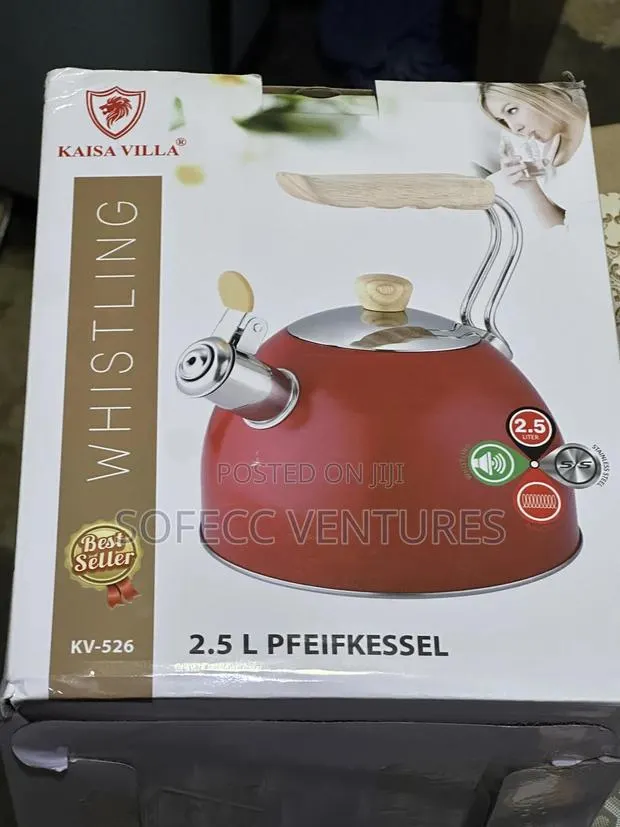 2.5 Liters White Whistling Kettles · Photo 1