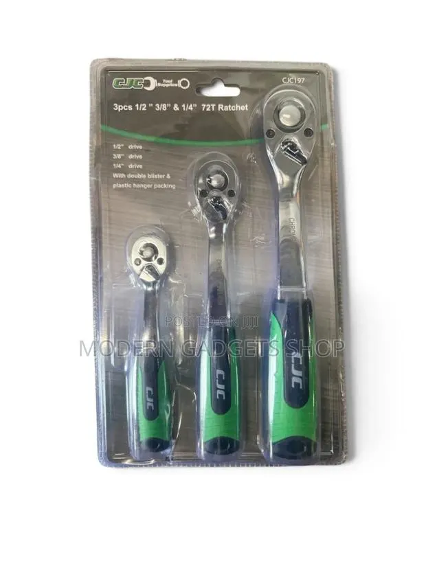 3-Piece Ratchet Handle Set – Mechanics Workshop Tools · Photo 2