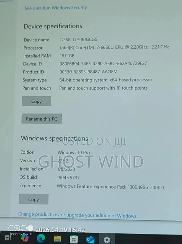 Laptop Microsoft Surface Pro 4 16GB Intel Core i7 SSD 500GB · Photo 1