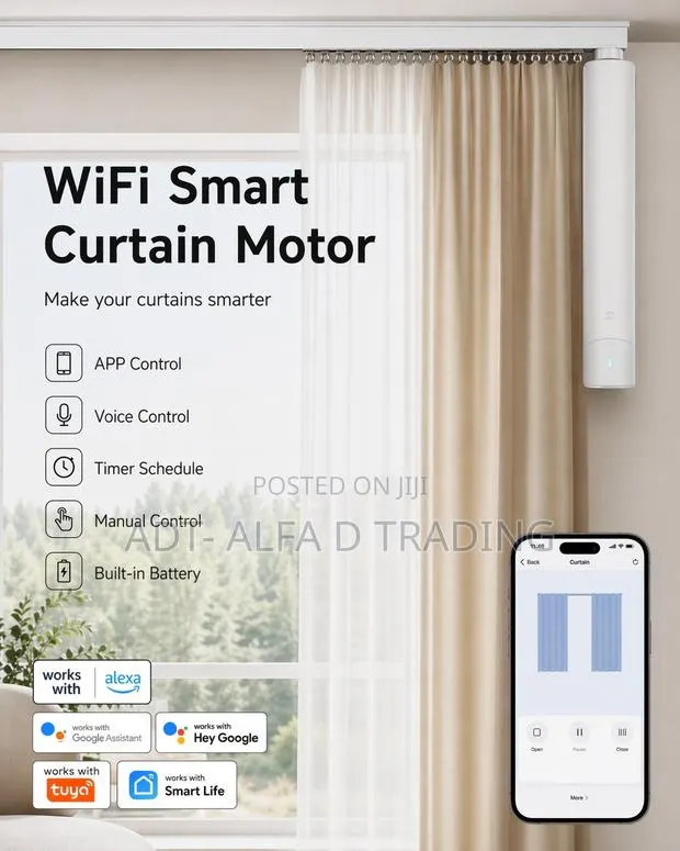 Wifi Smart Curtains Motor With 5.2 Meter Rail Track