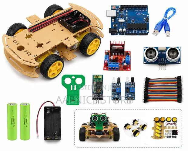 4wd Bluetooth Obstacle Avoidance Robot Car Kit for Arduino Uno · Photo 1