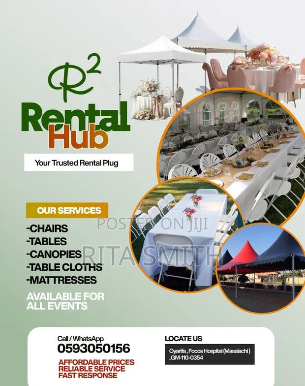 Tables,Chairs,Canopies for Rent at Affordable Price · Photo 1