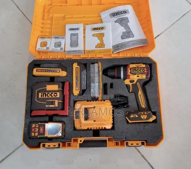 3 In1 Cordless Combo Kit( Drill+Laser Tape+Laser Level) - COSLI250511 · Photo 1