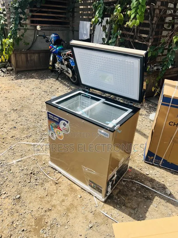 Purchase the New Gold Color Chest Freezer 150l Nasco Nas-200fl · Photo 1