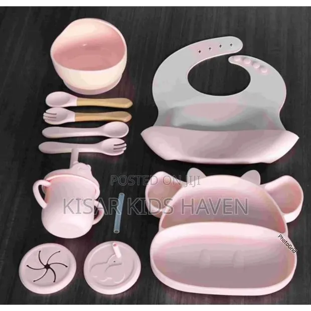 Silicon Baby Feeding Set, Colours Pink and Blue · Photo 1