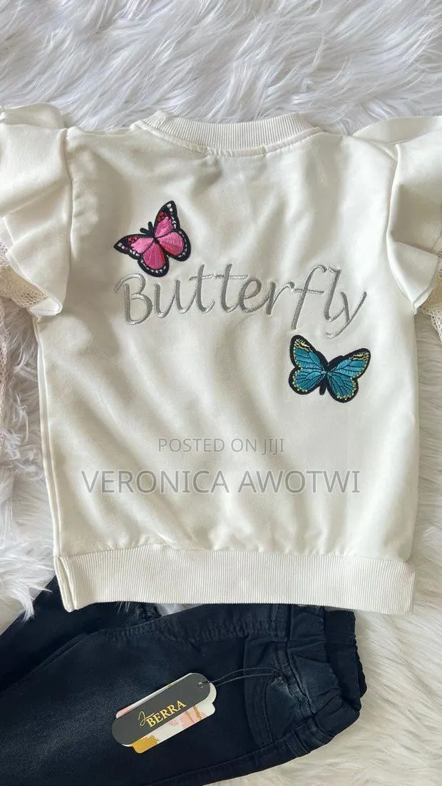 Beautiful Butterfly Blouse With Matching Jeans · Photo 1