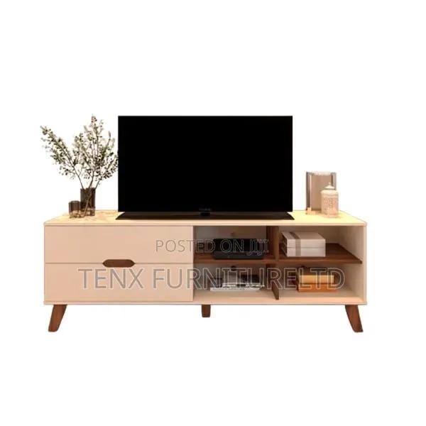 Tv Stand Off White/Pine (Up to 75" ) · Photo 1